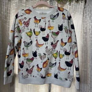 Sm Wardrobe Rooster Print Crewneck Sweatshirt